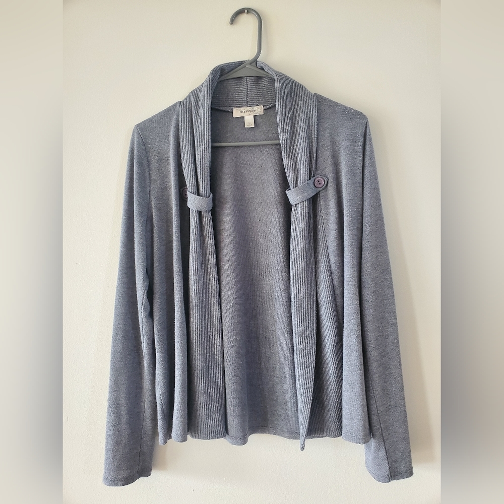 Dressbarn Medium Gray Cardigan